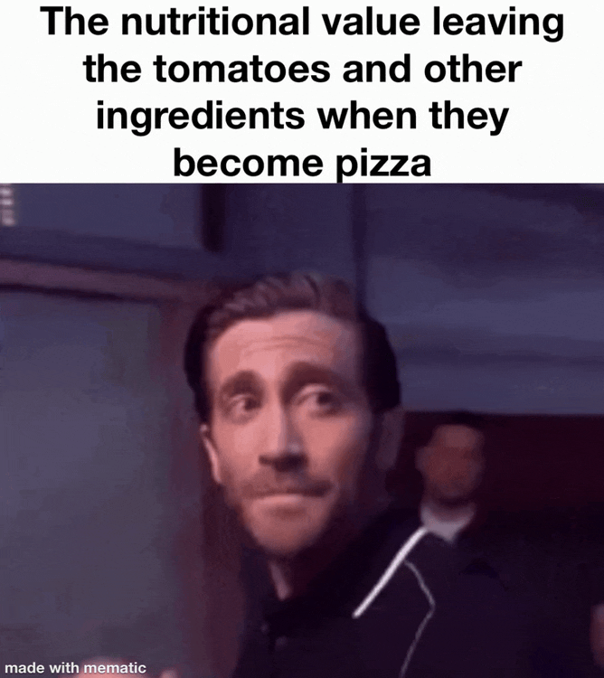 When pizza magically strips away all the health benefits of its healthy ingredients — Korean meme