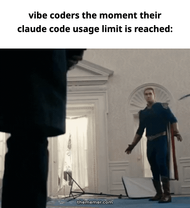 Vibe Coders Running Out of Compute — Korean meme